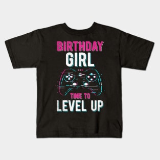 Birthday Girl Level Up Video Game Birthday Party Gift Girls Kids T-Shirt